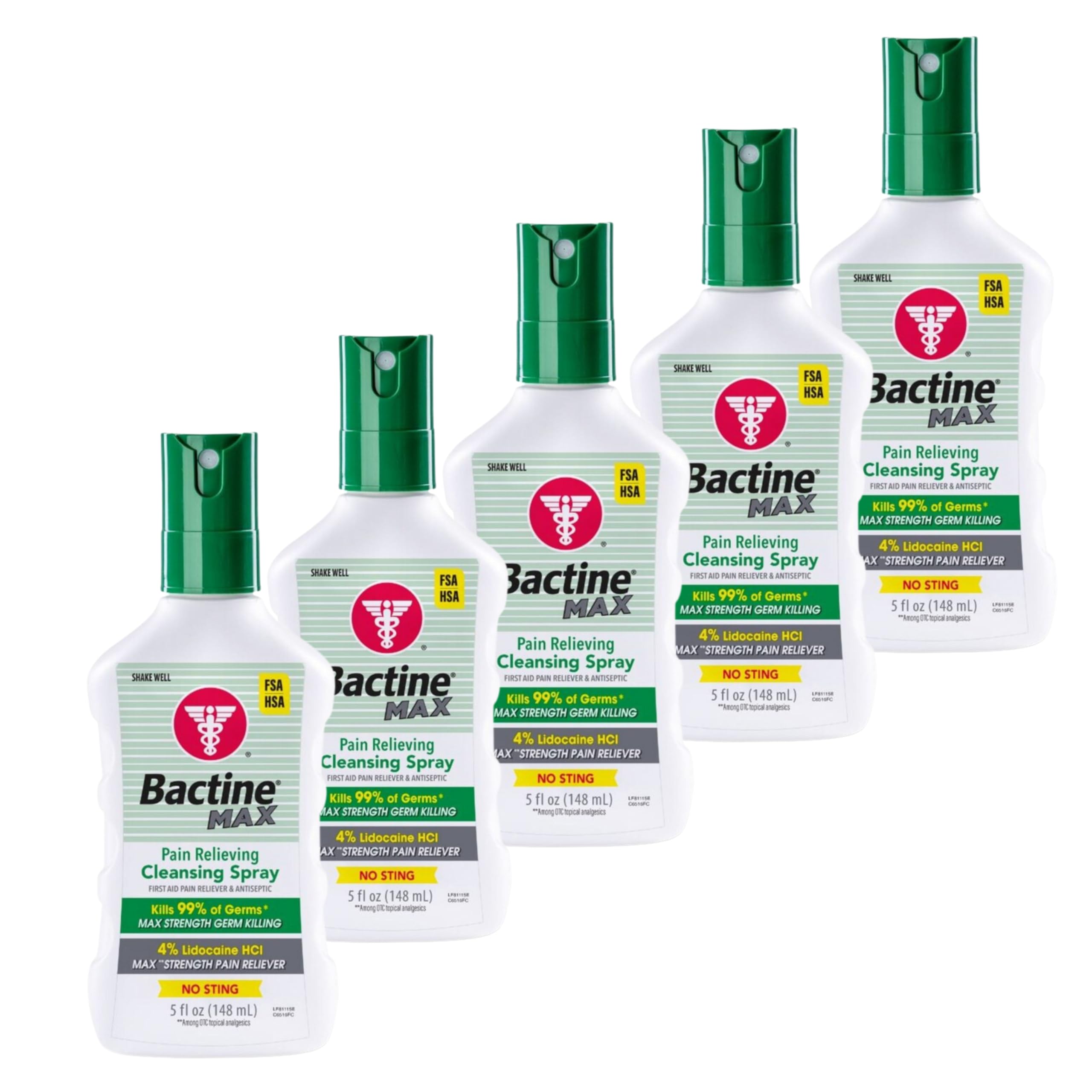 Amazon.com : Bactine Liquid, 5 Oz Spray Bottle - Each - Pack of 5